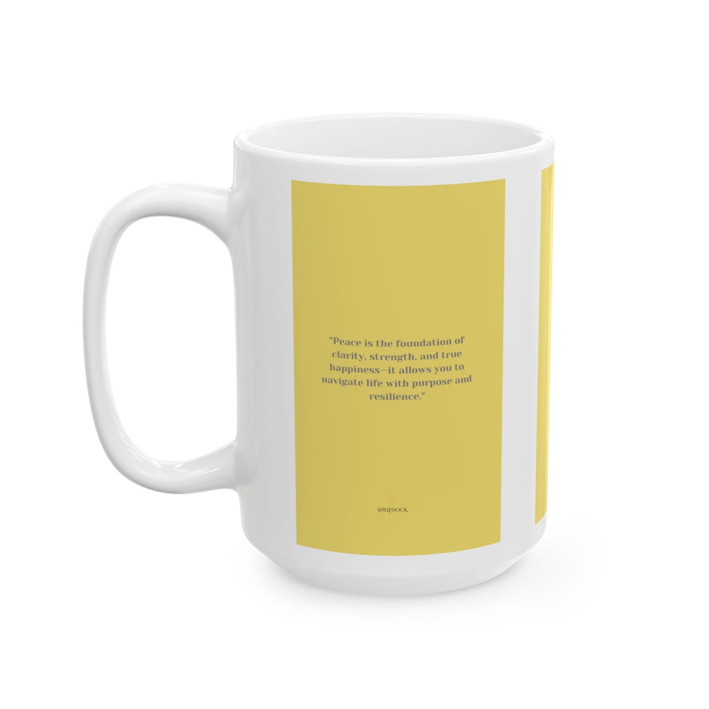 'Peace' Ceramic Mug - Minimalist Mindfulness Coffee Cup