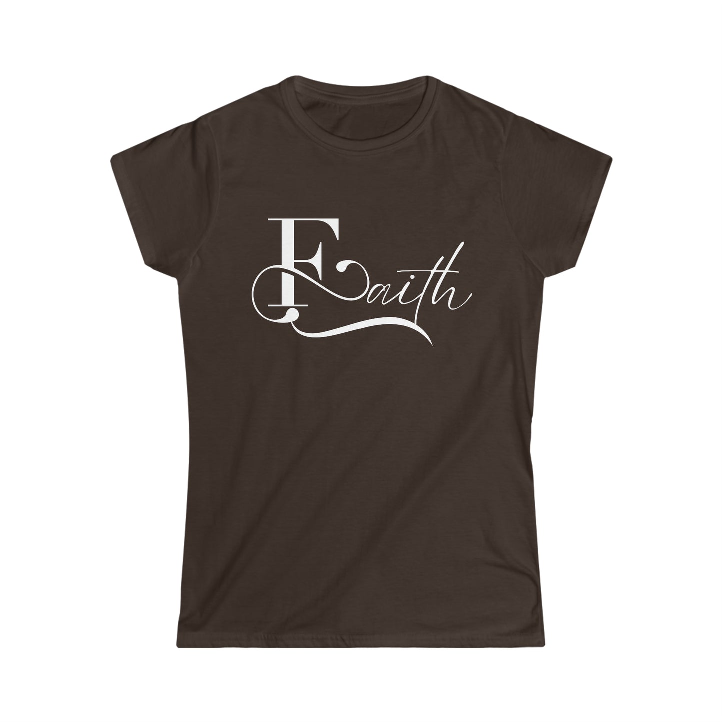 'Faith' Women's Softsyle T-Shirt: Inspiring Graphic Tee for Strength and Belief