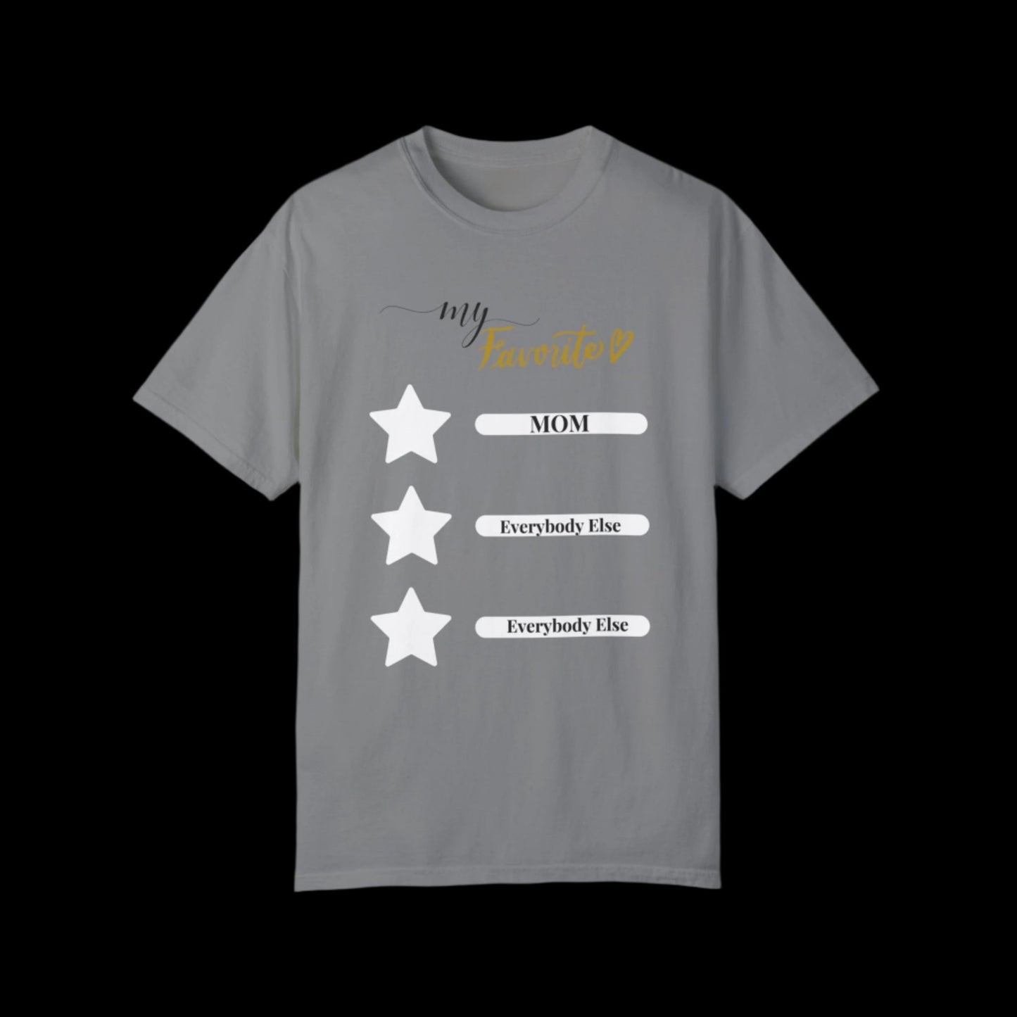 Mom: Always #1 on My Favorites List T-shirt