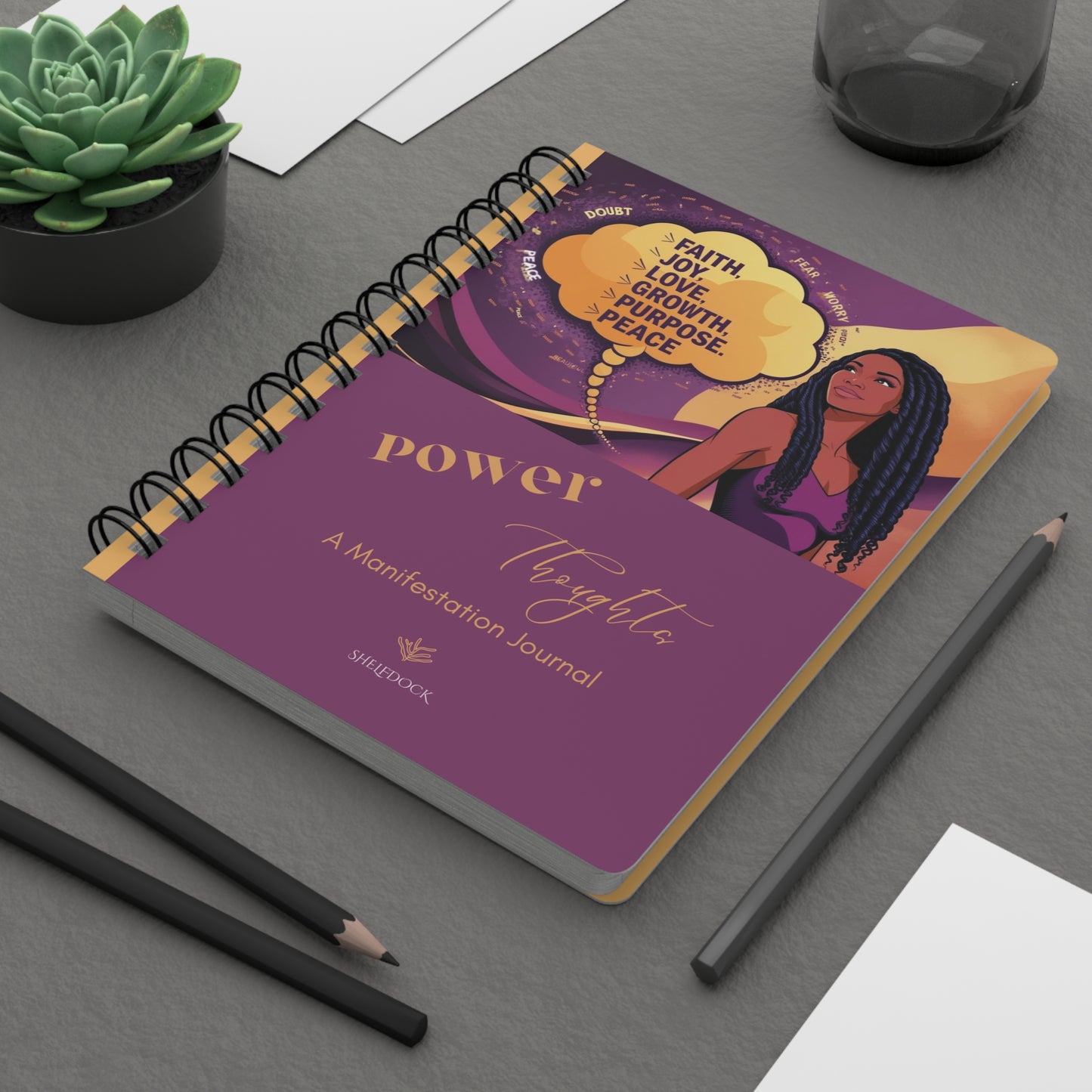 Empowering Spiral Bound Journal - Power Thoughts for Manifestation