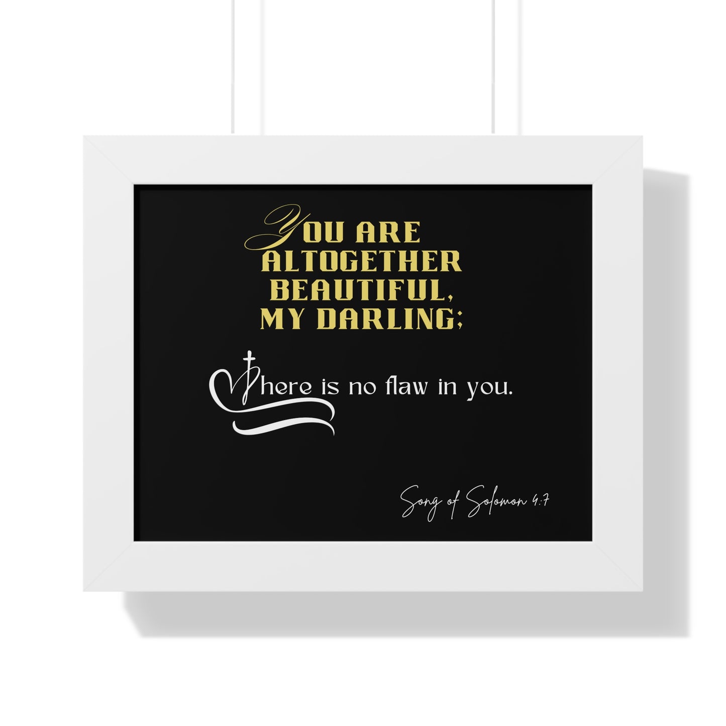 Song of Solomon 4:7 Framed Poster - Flawless Beauty