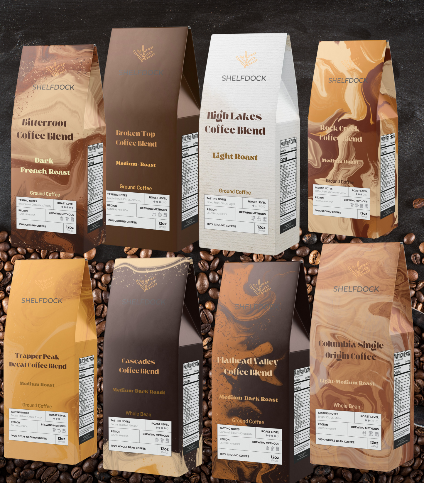 Dark French Roast - Bitterroot Coffee Blend - 12 oz