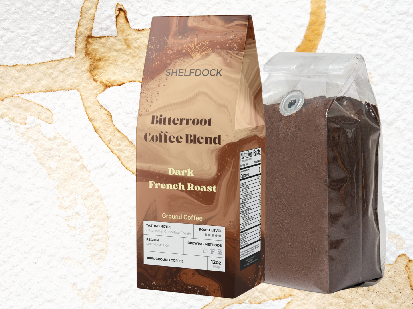 Dark French Roast - Bitterroot Coffee Blend - 12 oz