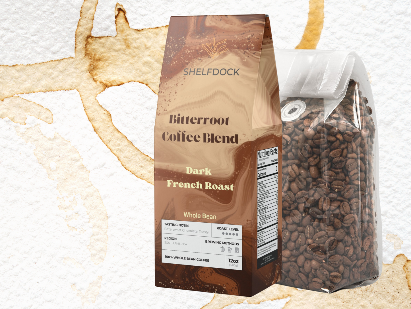 Dark French Roast - Bitterroot Coffee Blend - 12 oz