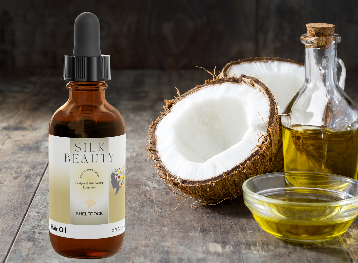 Ultimate Hair Nourishment Blend: Argan, Castor, Rice Bran, and Coconut Oil, 2oz