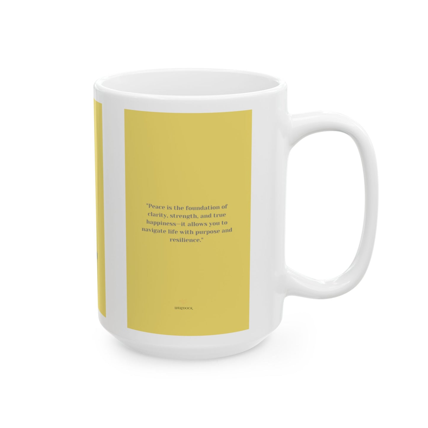 'Peace' Ceramic Mug - Minimalist Mindfulness Coffee Cup