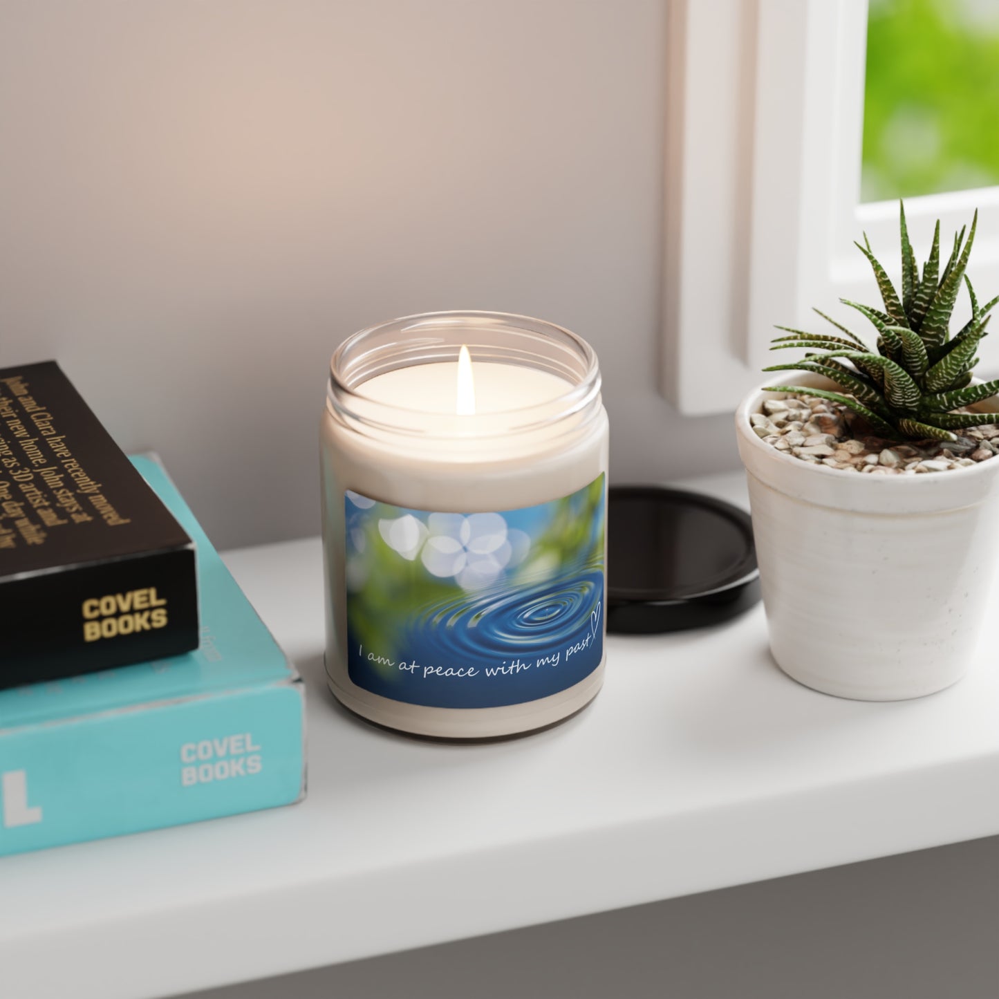 Tranquil Waters Scented Soy Candle - Embracing Peace with the Past, 9 oz