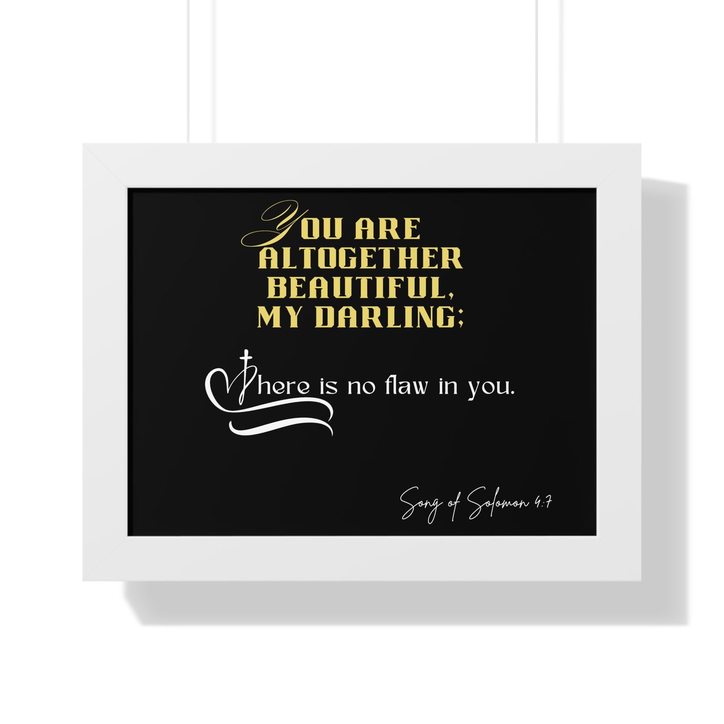 Song of Solomon 4:7 Framed Poster - Flawless Beauty