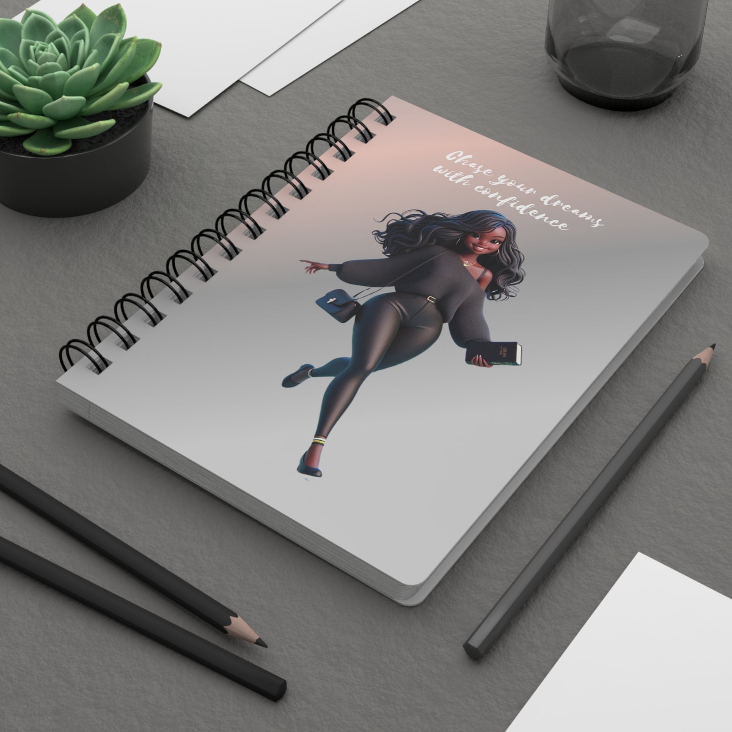 Spiral-Bound Journal – Chase Your Dreams with Confidence