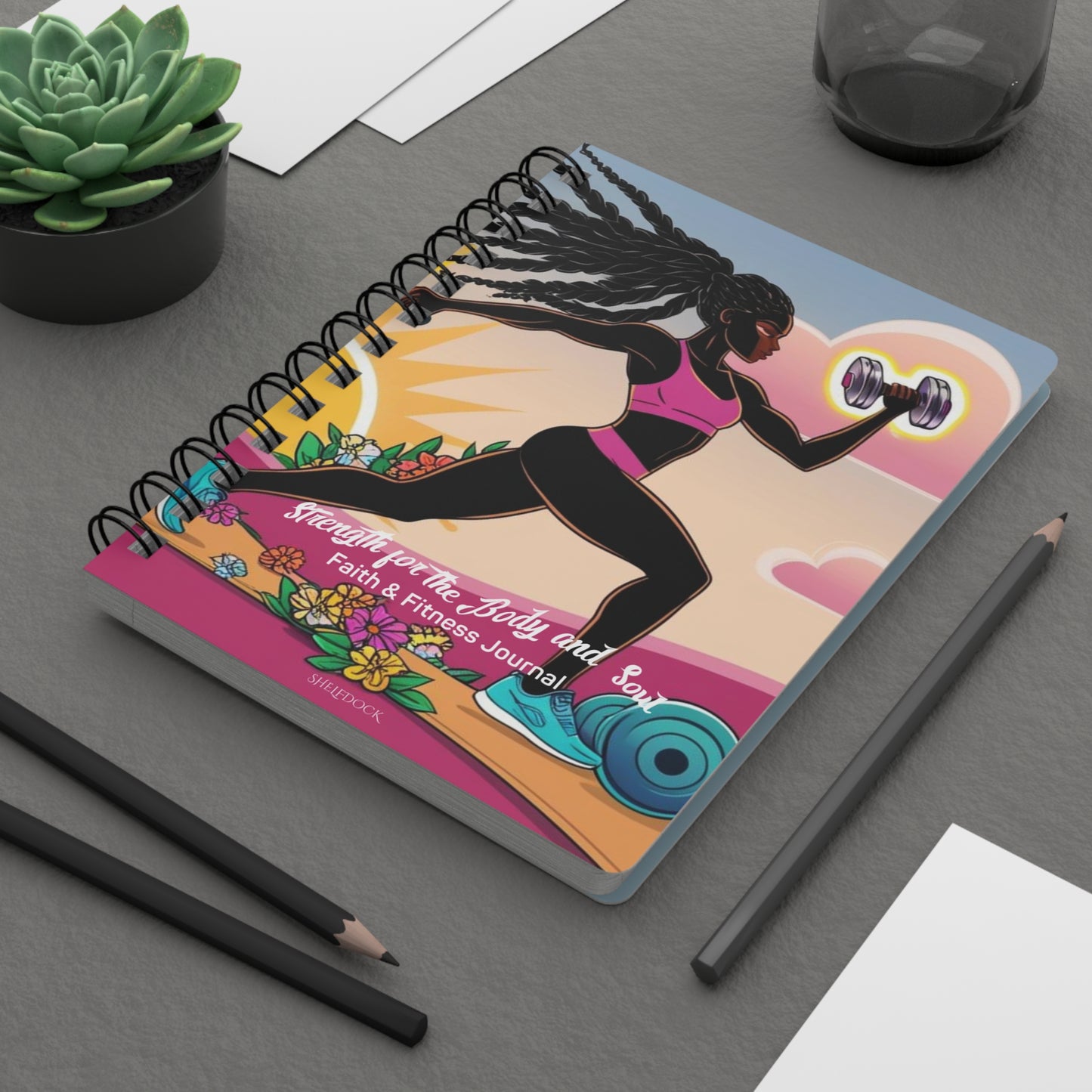 Strength For The Body and Soul - Faith & Fitness Spiral Notebook Journal