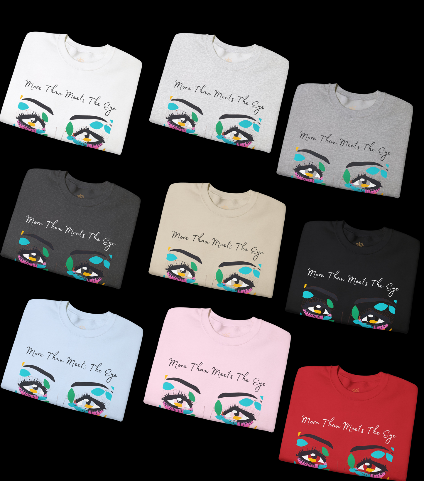 "More Than Meets the Eye" Unisex Heavy Blend™ Crewneck Sweatshirt with Psalm 139:14 and Empowering Sleeve Accents