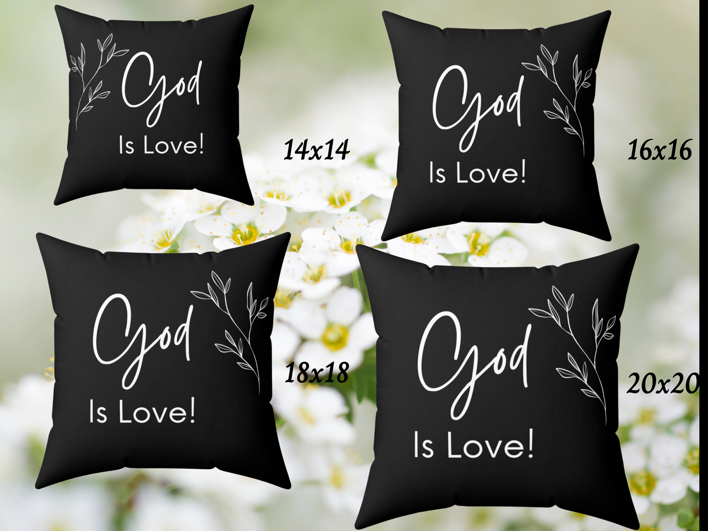 God is Love Faux Suede Pillow