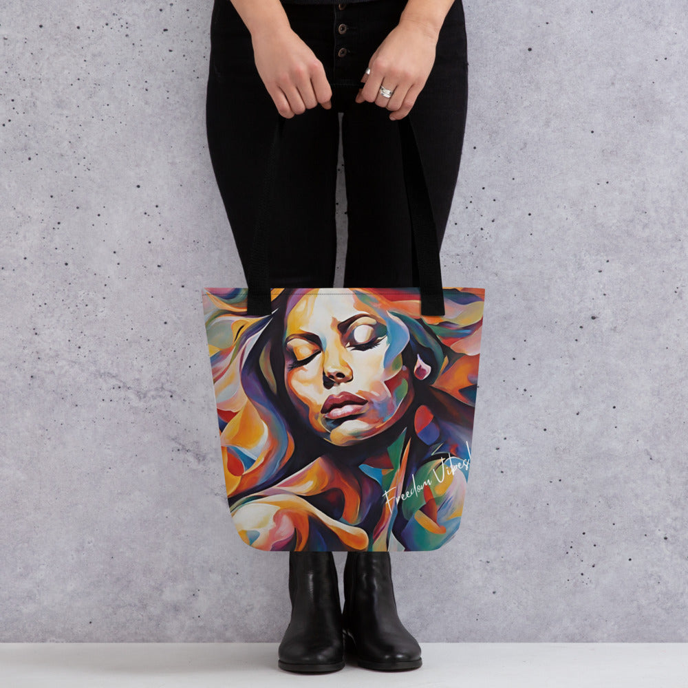 Serene Spectrum: Abstract Freedom Vibes Tote