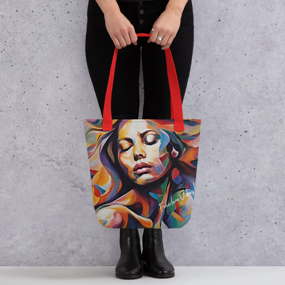Serene Spectrum: Abstract Freedom Vibes Tote