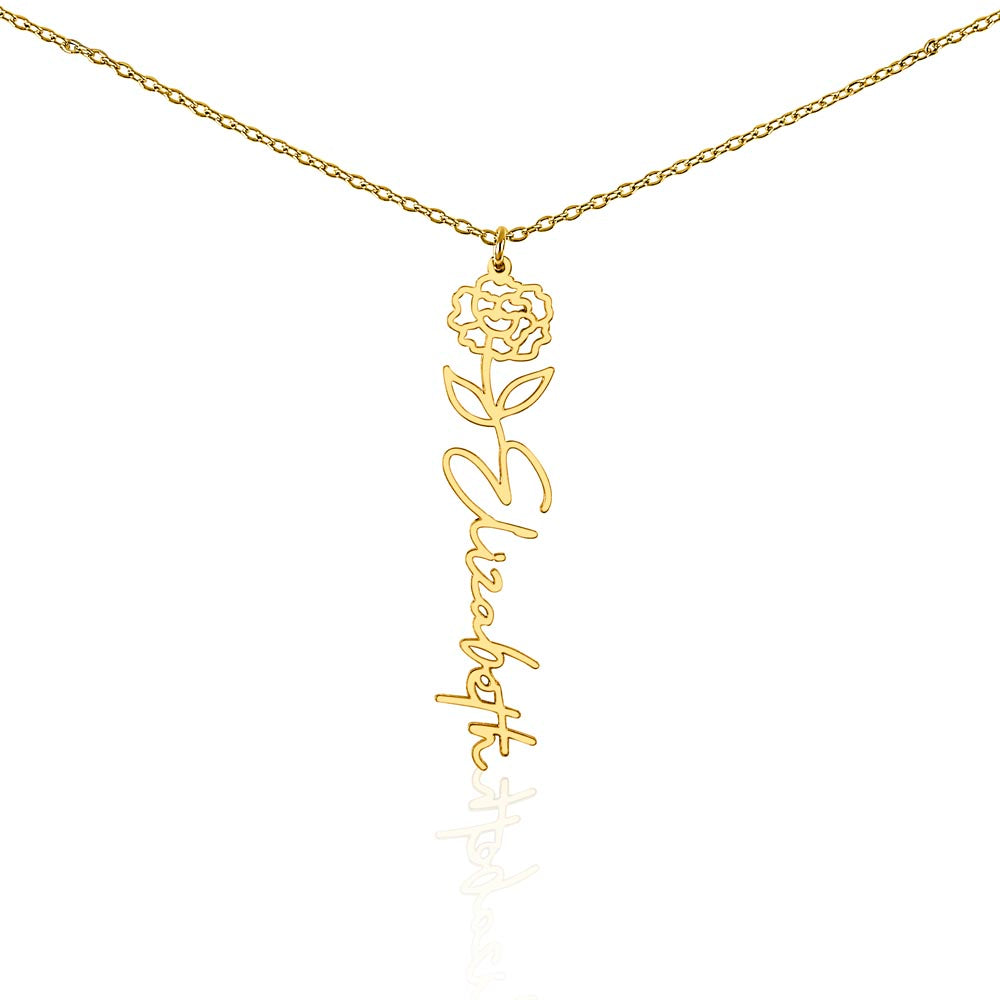 Blossoming Love: A Birth Month Flower Necklace Infused with Heartfelt Elegance