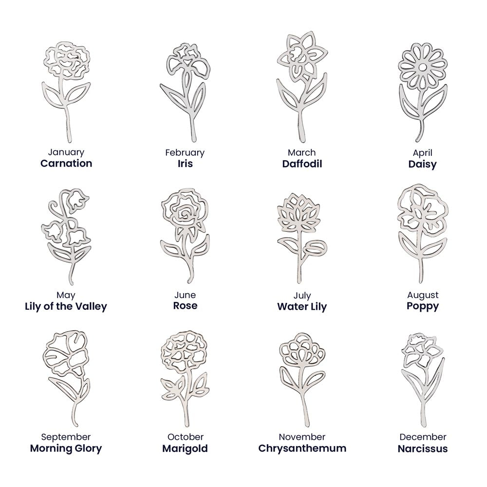 Blossoming Love: A Birth Month Flower Necklace Infused with Heartfelt Elegance