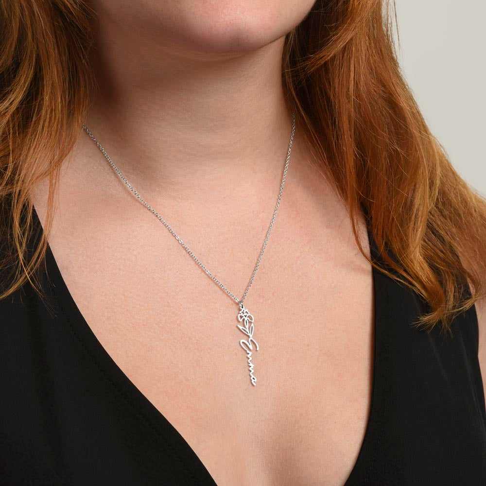 Blossoming Love: A Birth Month Flower Necklace Infused with Heartfelt Elegance