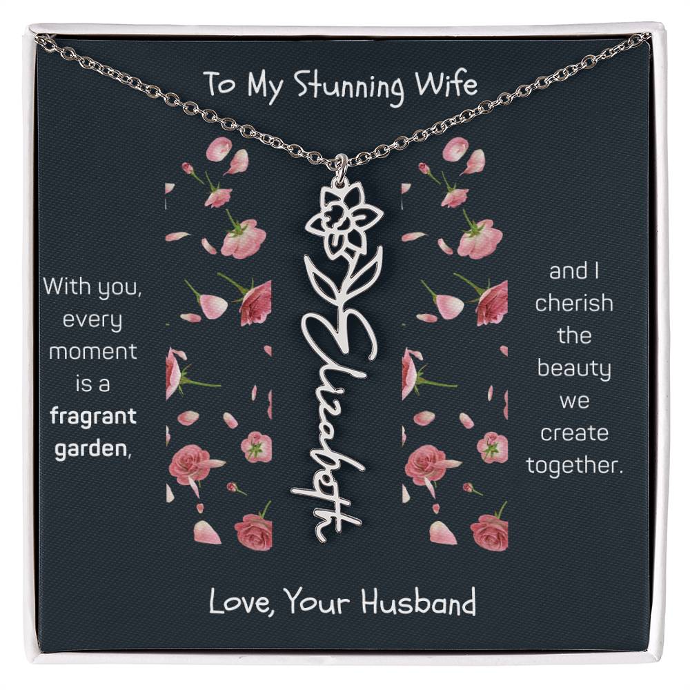 Blossoming Love: A Birth Month Flower Necklace Infused with Heartfelt Elegance