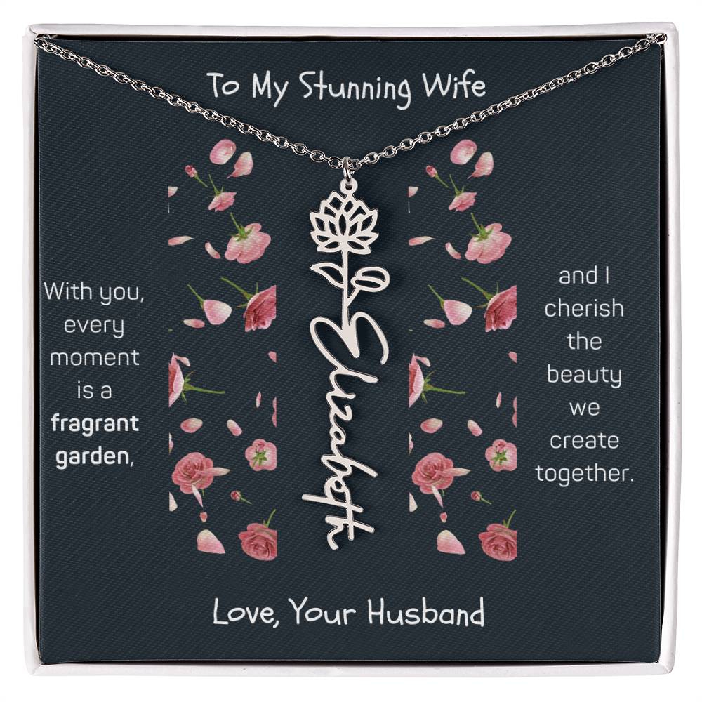 Blossoming Love: A Birth Month Flower Necklace Infused with Heartfelt Elegance