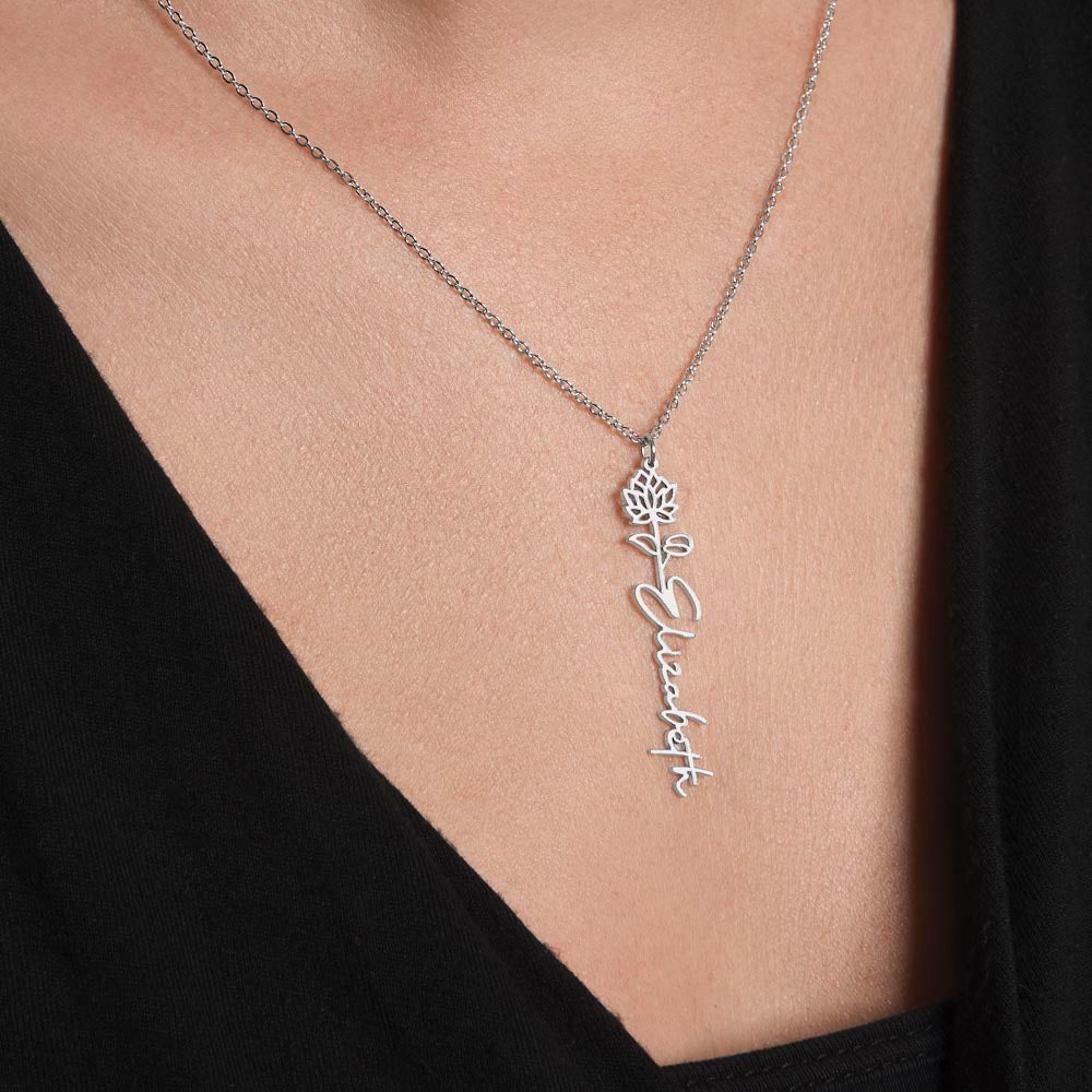 Blossoming Love: A Birth Month Flower Necklace Infused with Heartfelt Elegance