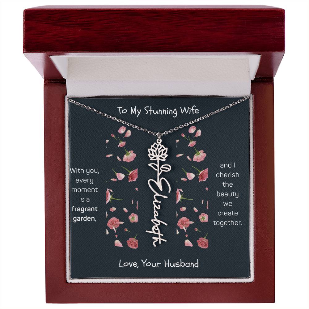 Blossoming Love: A Birth Month Flower Necklace Infused with Heartfelt Elegance