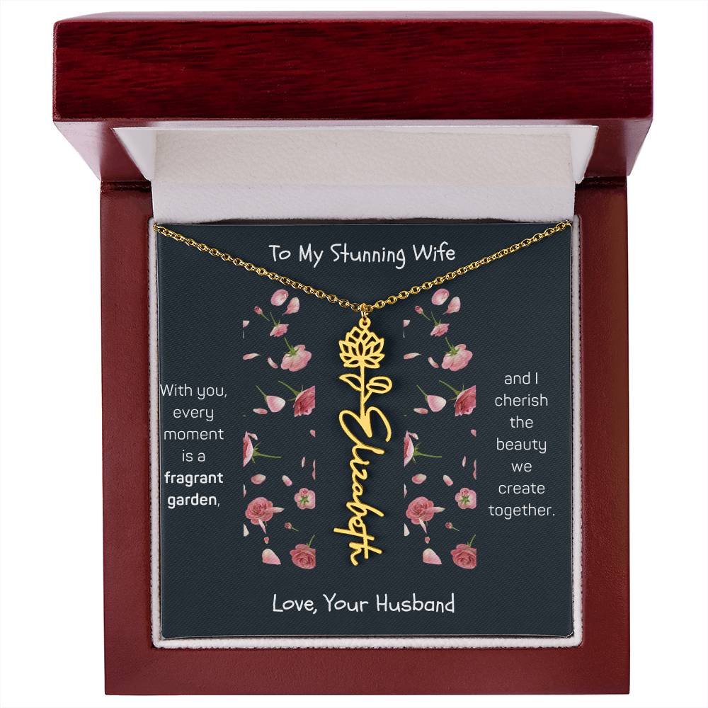 Blossoming Love: A Birth Month Flower Necklace Infused with Heartfelt Elegance