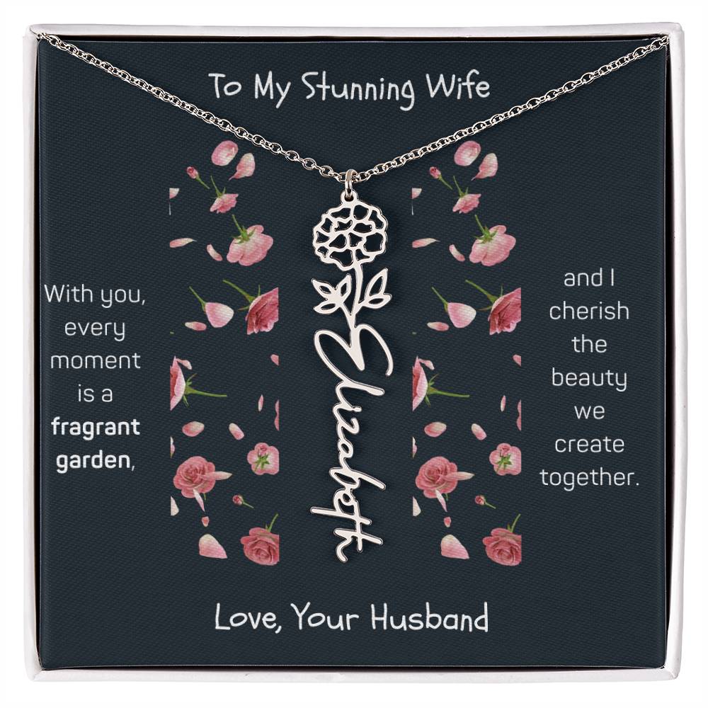 Blossoming Love: A Birth Month Flower Necklace Infused with Heartfelt Elegance