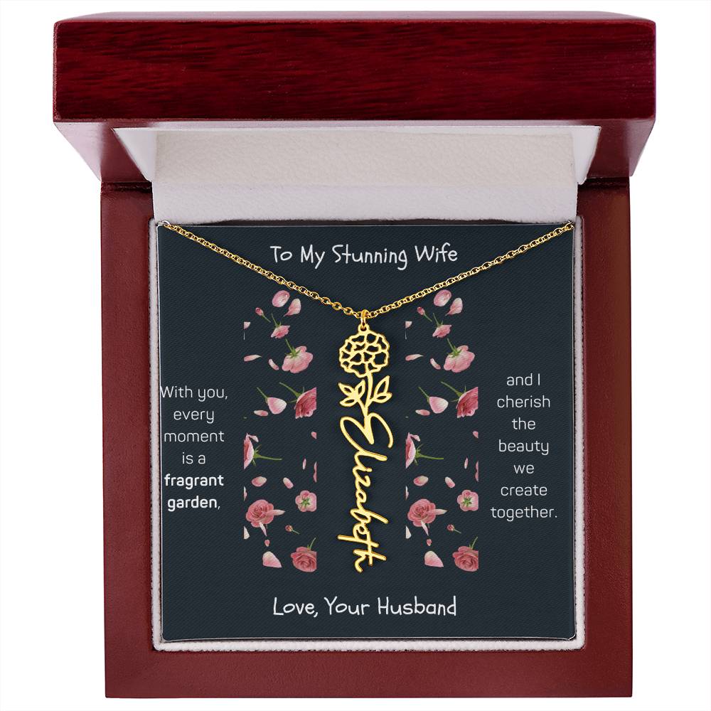 Blossoming Love: A Birth Month Flower Necklace Infused with Heartfelt Elegance