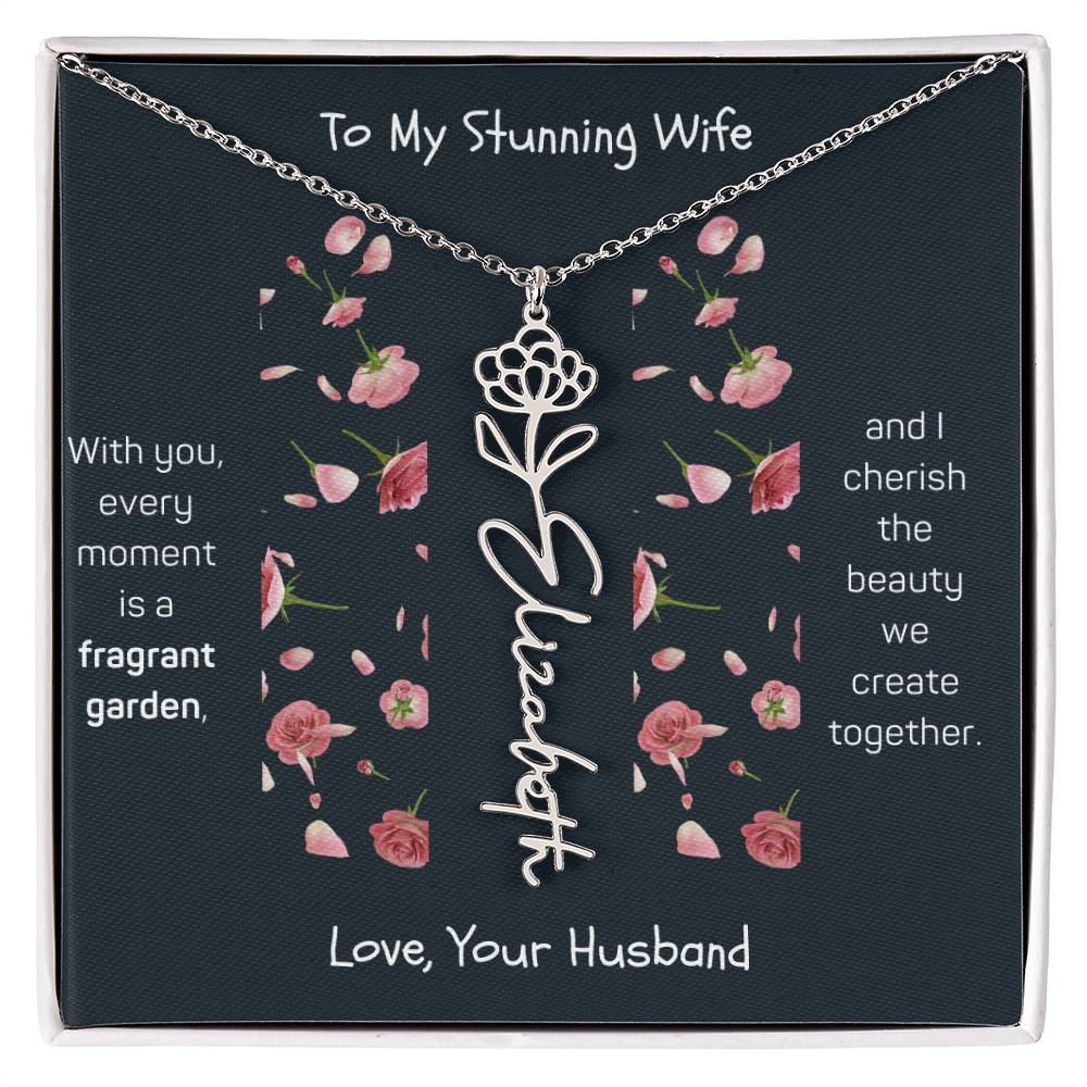 Blossoming Love: A Birth Month Flower Necklace Infused with Heartfelt Elegance