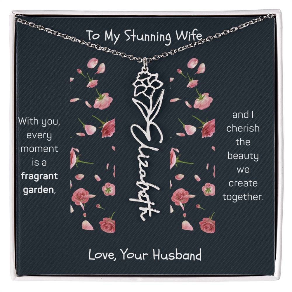 Blossoming Love: A Birth Month Flower Necklace Infused with Heartfelt Elegance