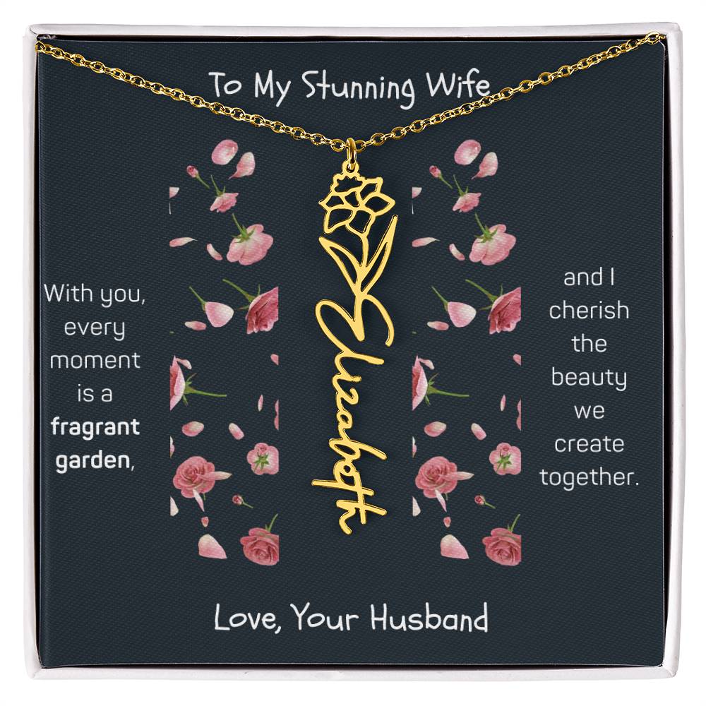 Blossoming Love: A Birth Month Flower Necklace Infused with Heartfelt Elegance