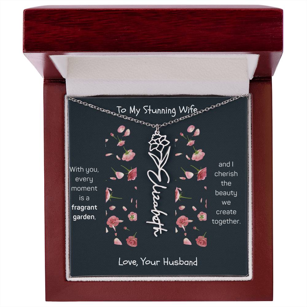 Blossoming Love: A Birth Month Flower Necklace Infused with Heartfelt Elegance