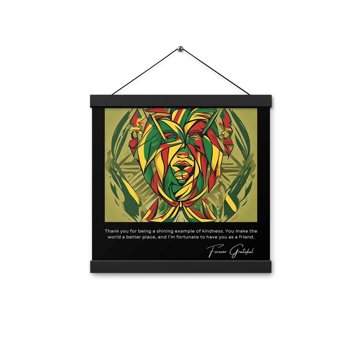 Reggae Harmony: 12x12 Canvas Art with Jamaican Vibes and Kindness Message