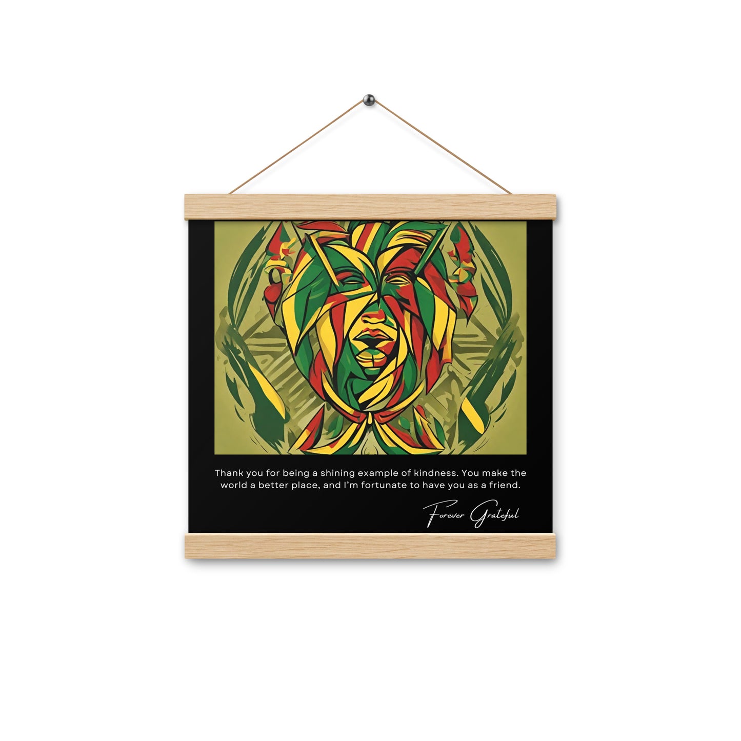 Reggae Harmony: 12x12 Canvas Art with Jamaican Vibes and Kindness Message