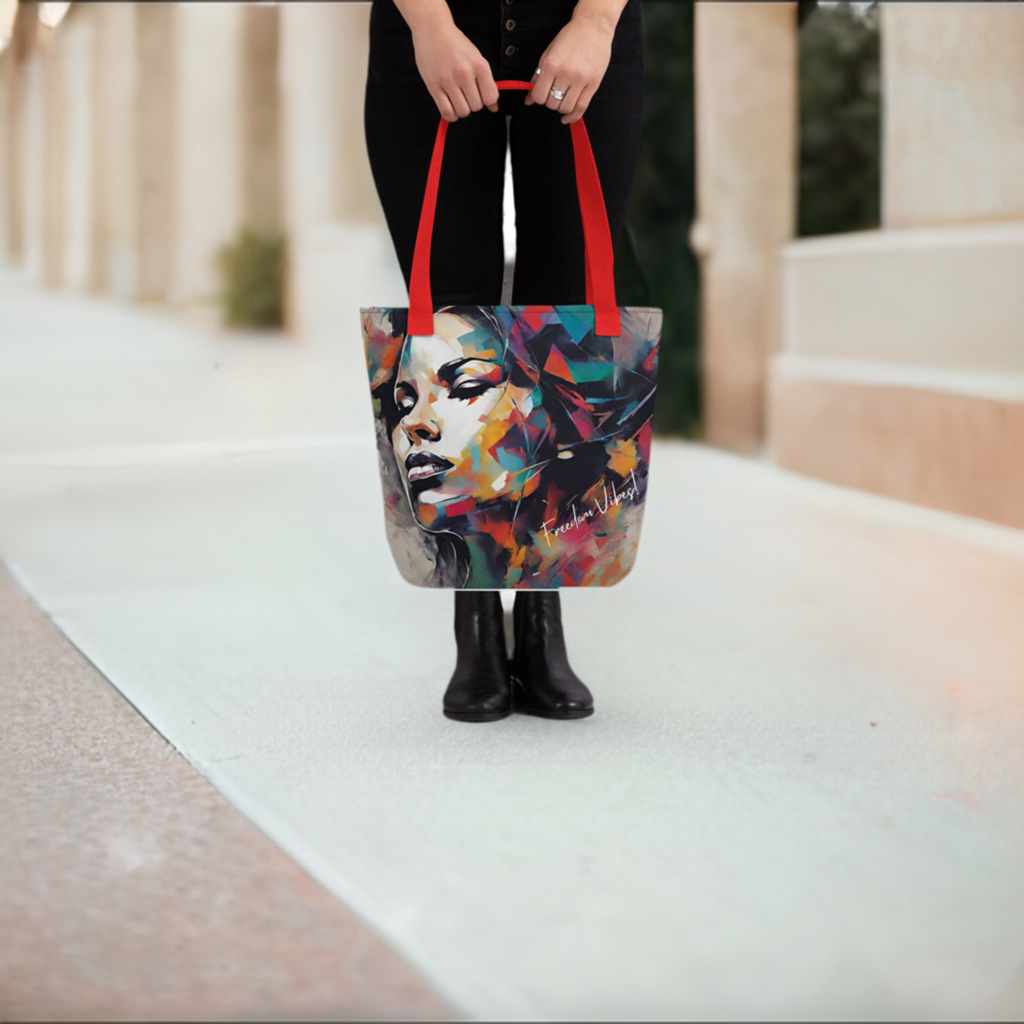 Bold Blossoms: Abstract Freedom Vibes Tote