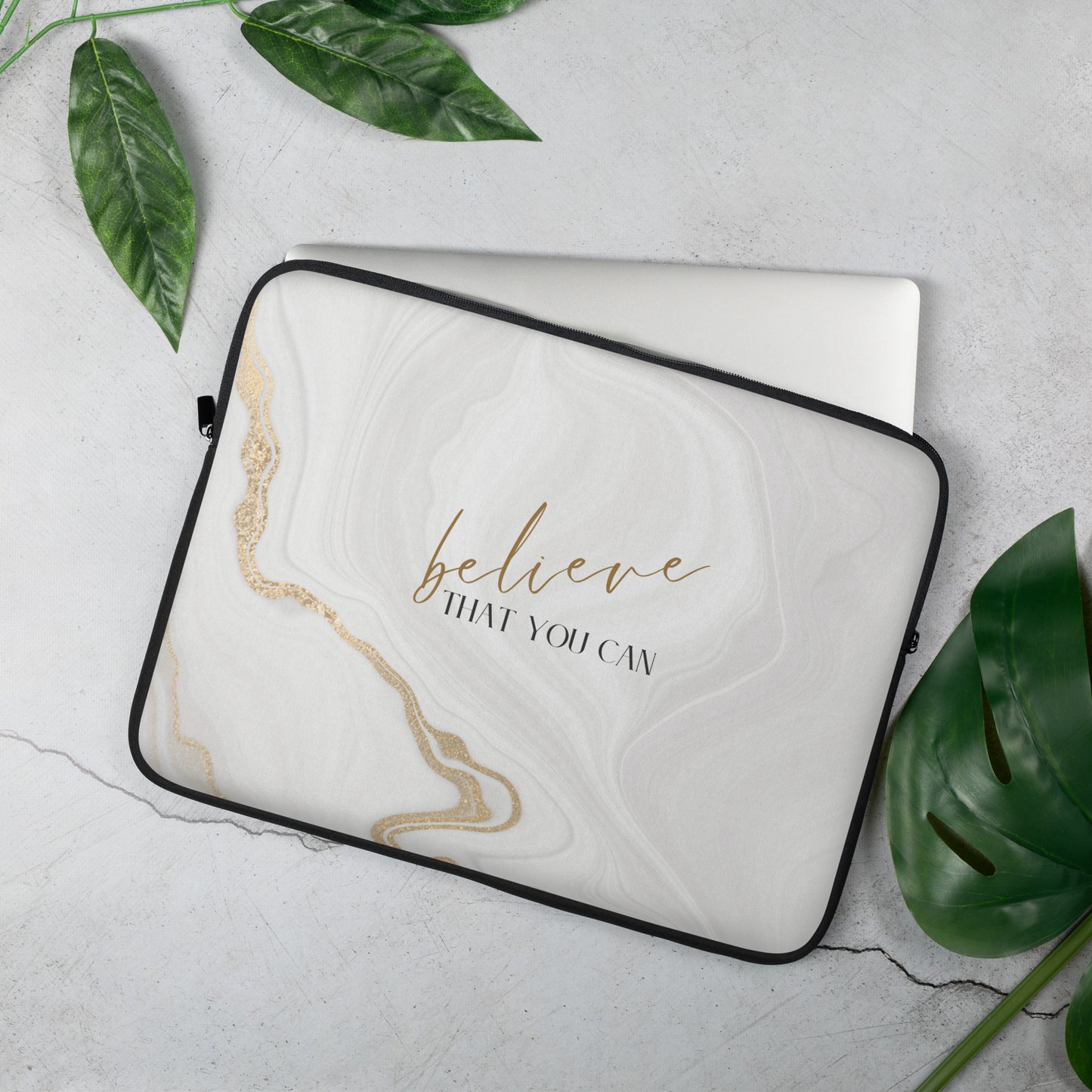Empowerment Echo: 'Believe' Laptop Sleeve Sleeve
