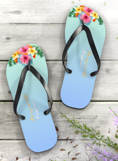 'Pray with Purpose Motivational Flip Flops