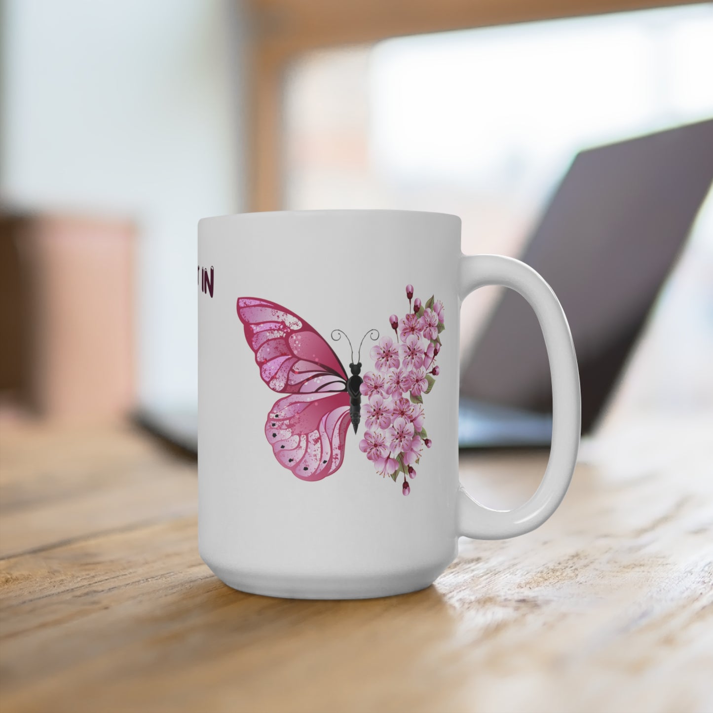 Divine Trust Butterfly Metallic Mug 15oz