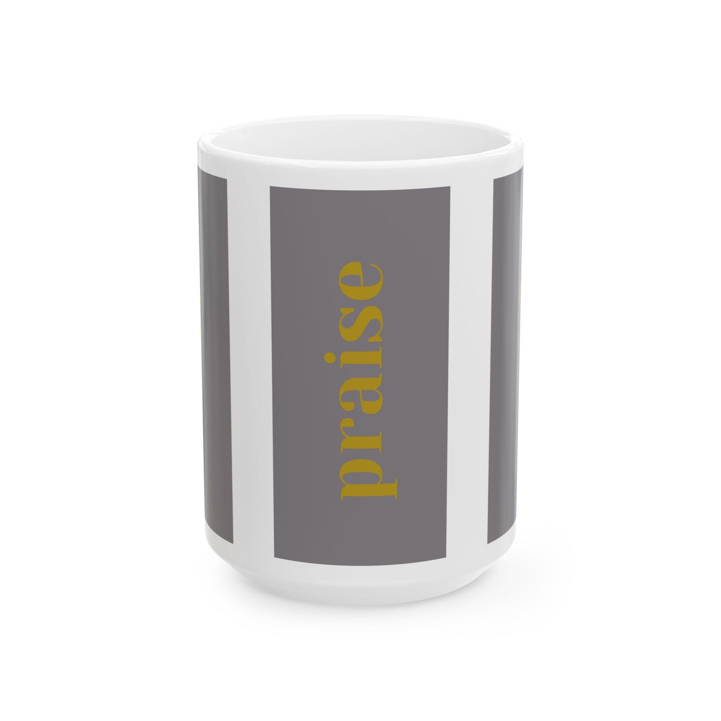 Praise – Faith-Inspired Ceramic Coffee Mug for Spiritual Women