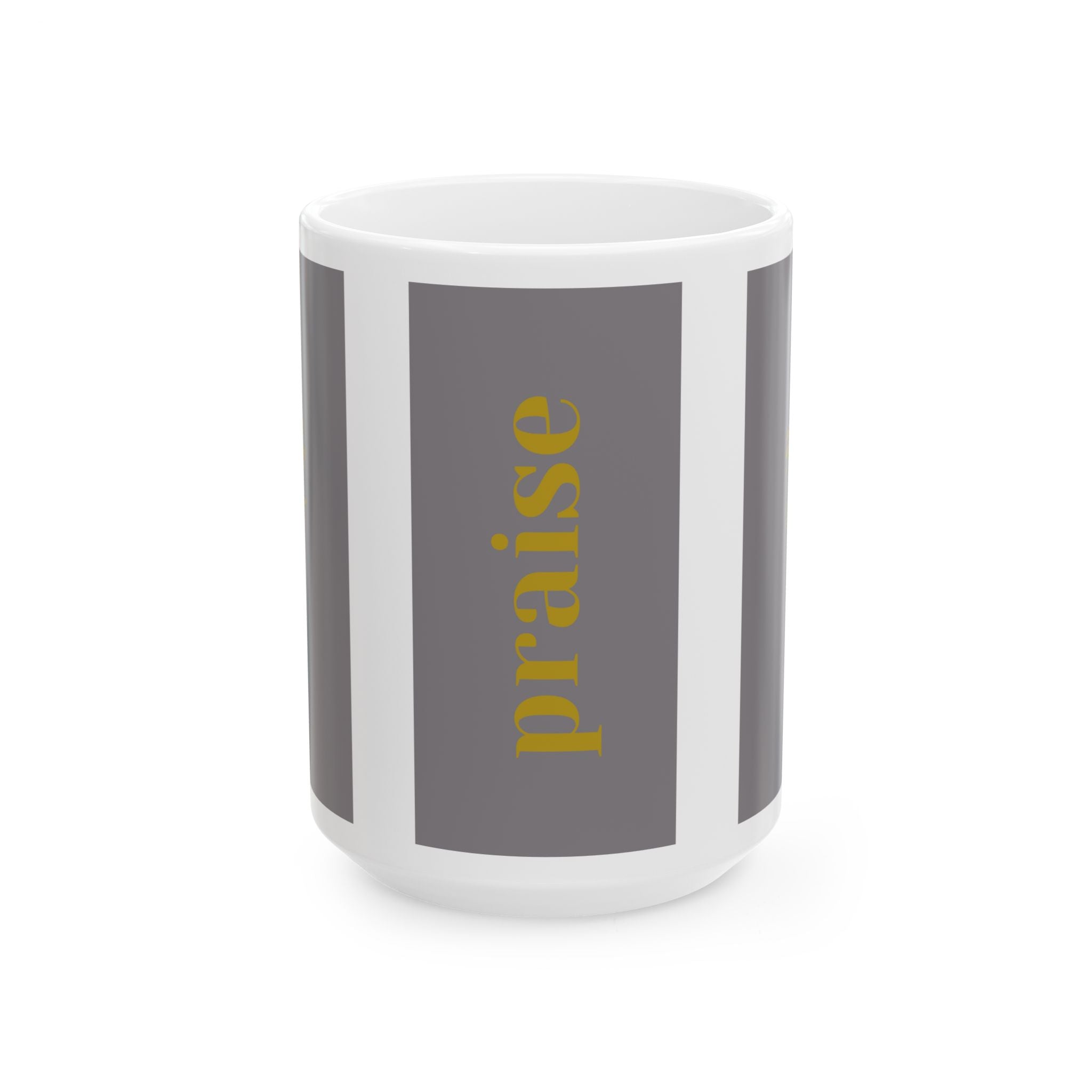 Praise – Faith-Inspired Ceramic Coffee Mug for Spiritual Women