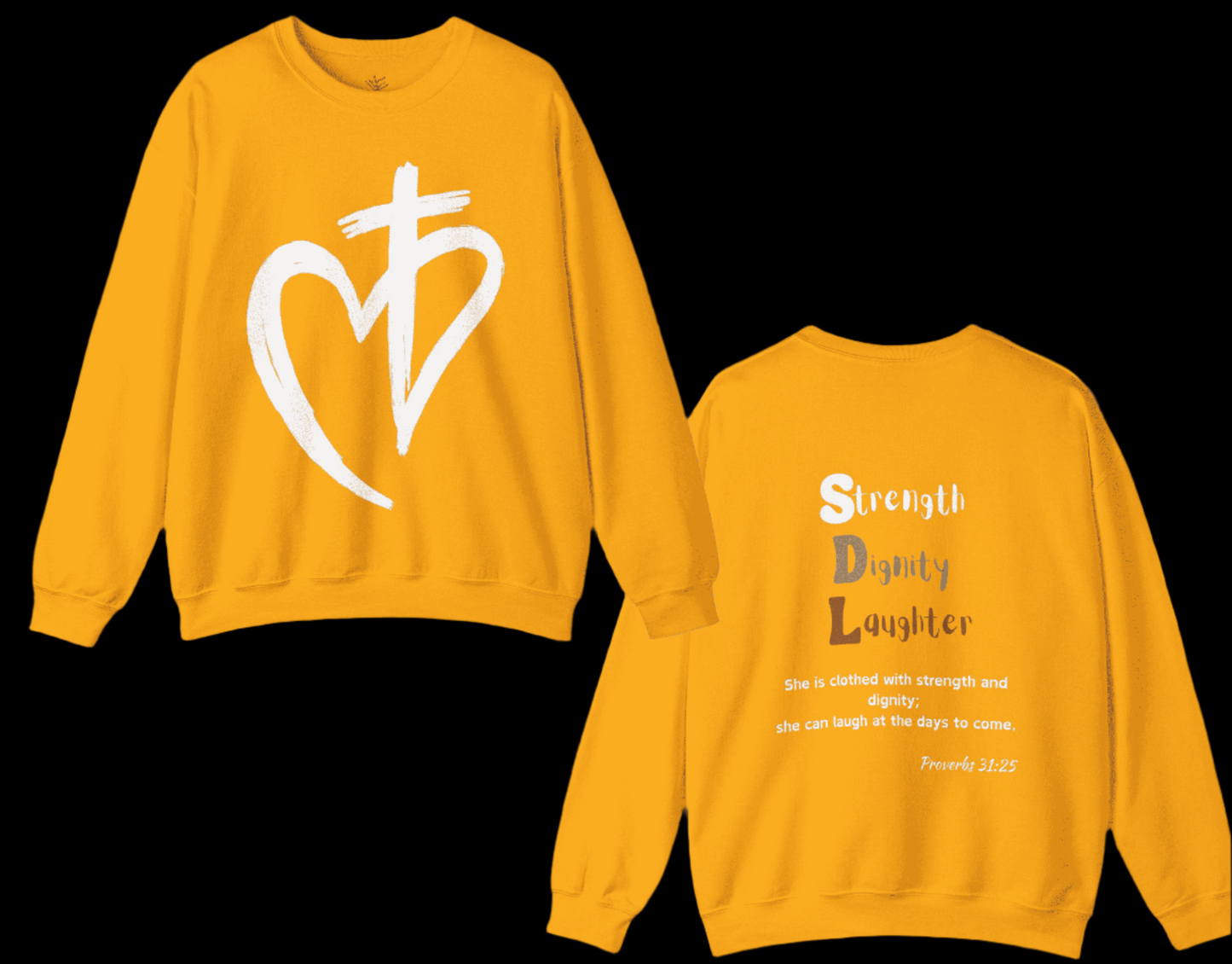 Dress in Faith: Proverbs 31:25 Christian Sweatshirt