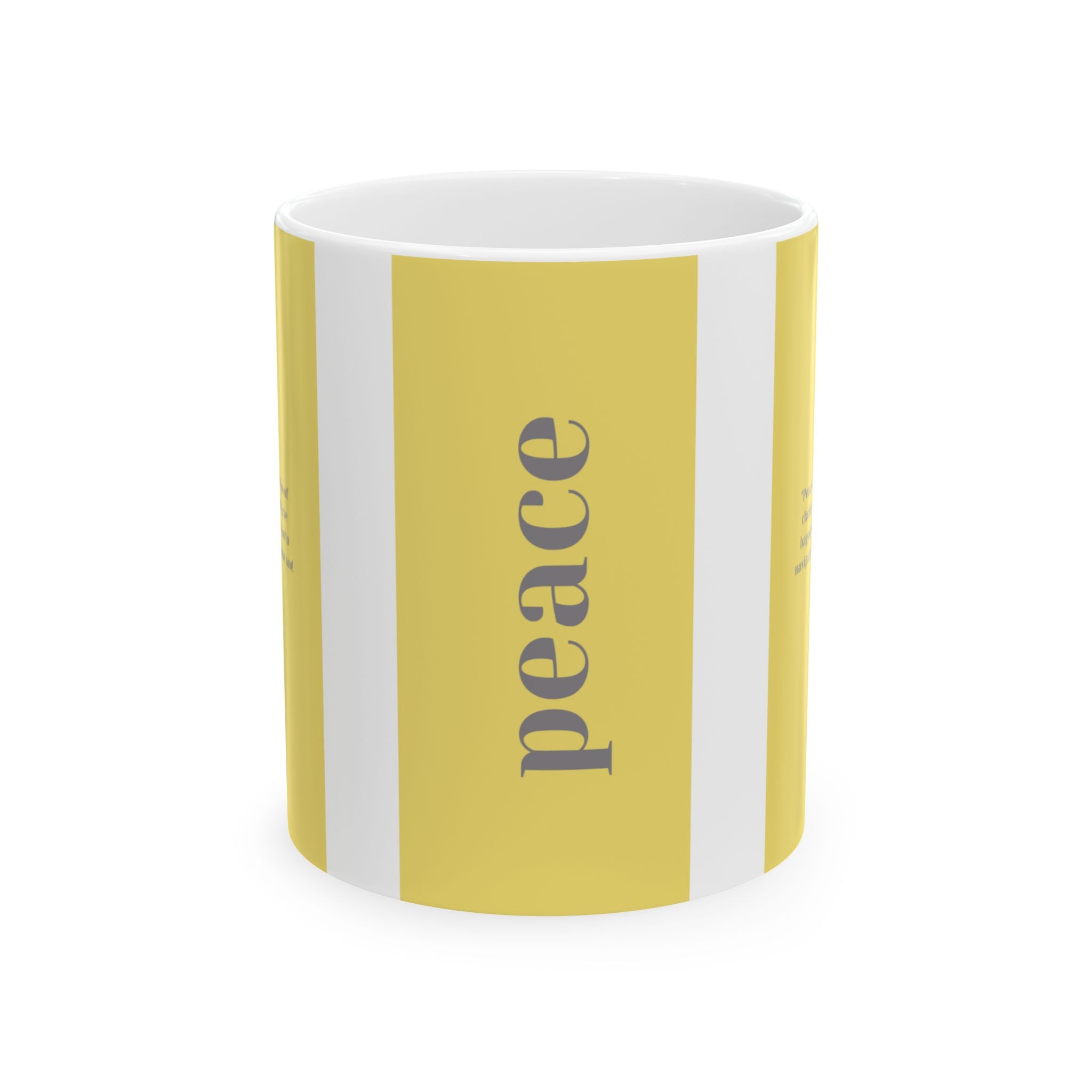 'Peace' Ceramic Mug - Minimalist Mindfulness Coffee Cup