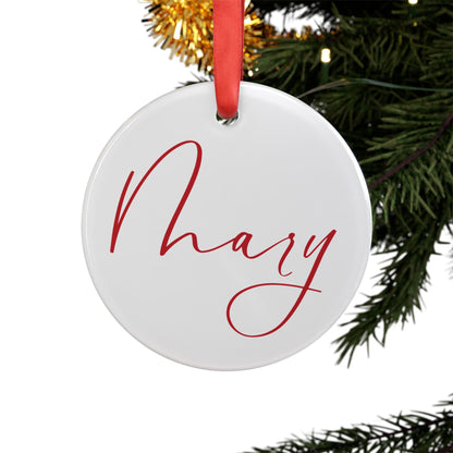 Personalized Acrylic Christmas Ornament – Custom Name & Initial Design for 2024 Holiday Decor