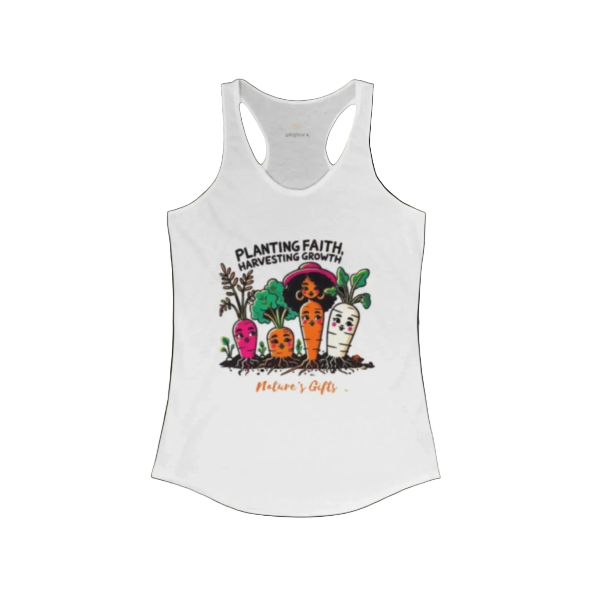 Planting Faith Racerback Tank for Women - Empowering Nature-Inspired Top