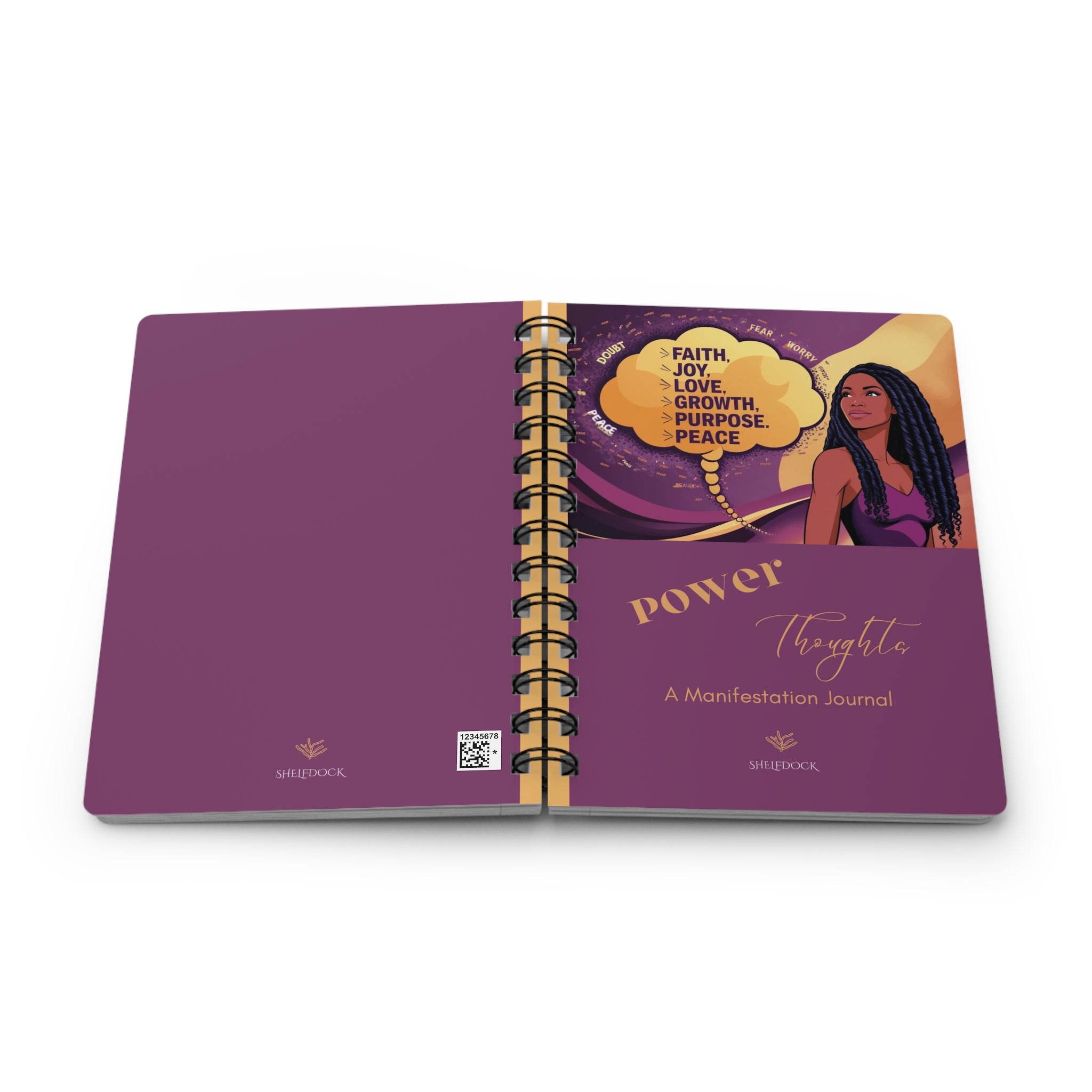 Empowering Spiral Bound Journal - Power Thoughts for Manifestation
