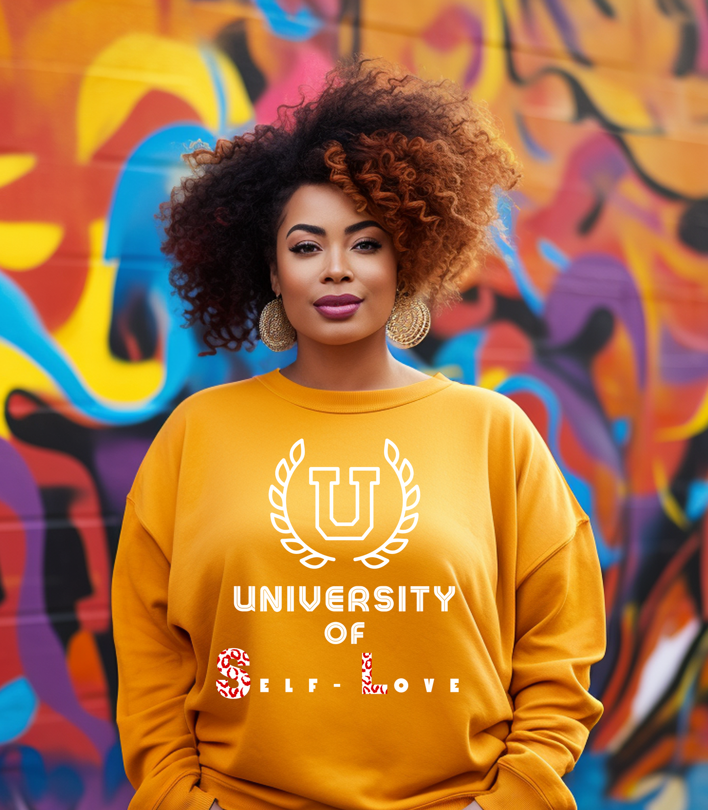 U'nique and 'U'plifting – our University of Self-Love Letter 'U' Sweatshirt is a statement of self-love!