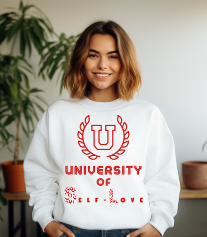 U'nique and 'U'plifting – our University of Self-Love Letter 'U' Sweatshirt is a statement of self-love!