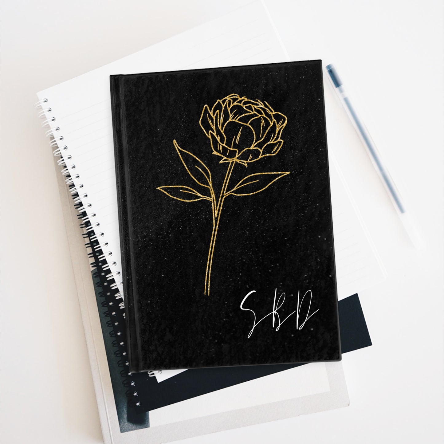 Artistry in Letters: Personalized Monogram Hardcover Notepad