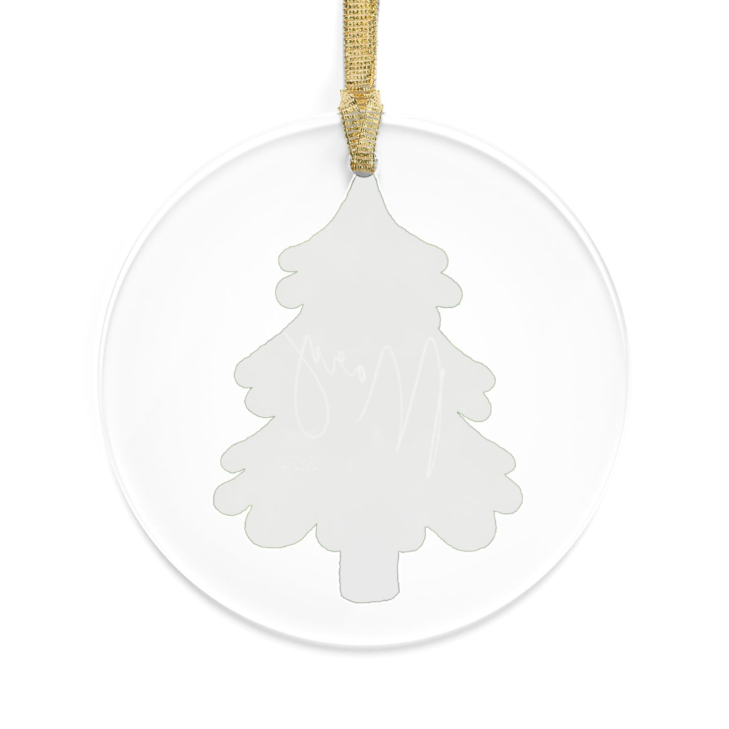 Personalized 2024 Acrylic Christmas Ornament with Green Tree Design – Custom Name