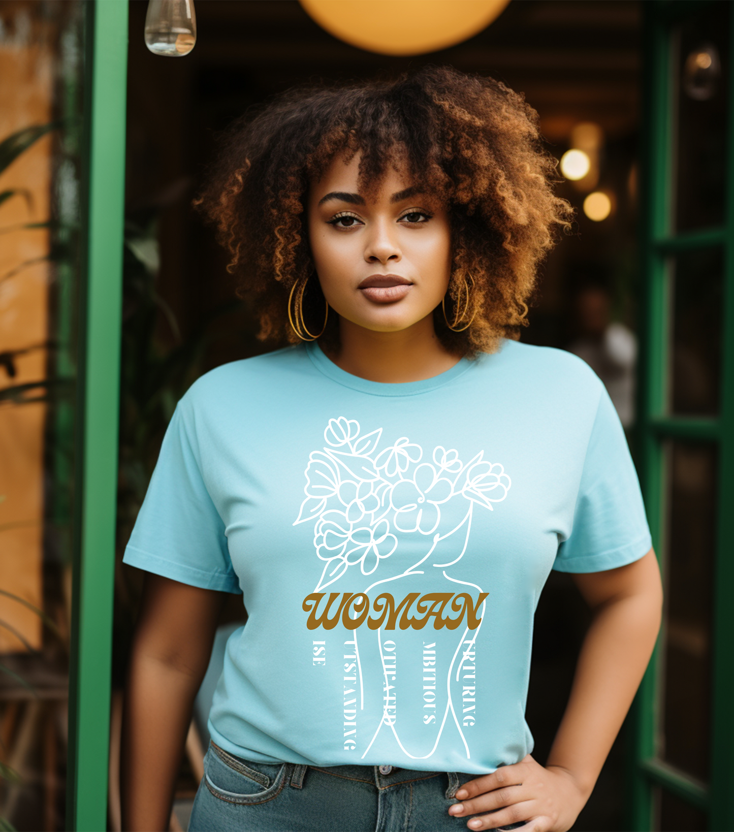 Unique Woman Empowerment Short Sleeve Tee: Adjectives of Strength and Beauty